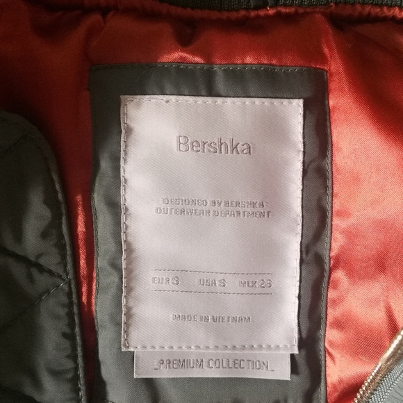 Bershka Green Bomber Jacket - Picture 7 of 8